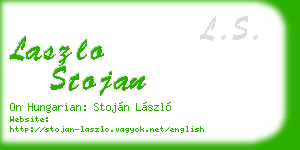 laszlo stojan business card